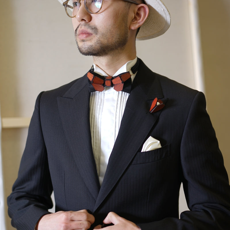 Geometry Series Wood Pre-tied Bowtie