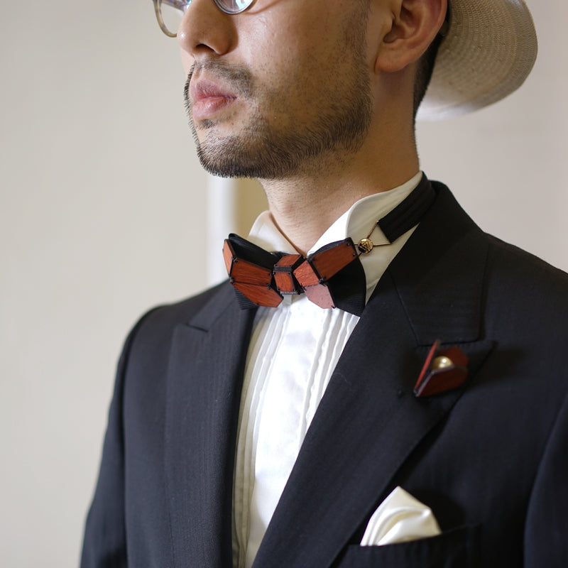 Geometry Series Wood Pre-tied Bowtie