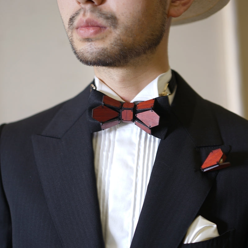 Geometry Series Wood Pre-tied Bowtie