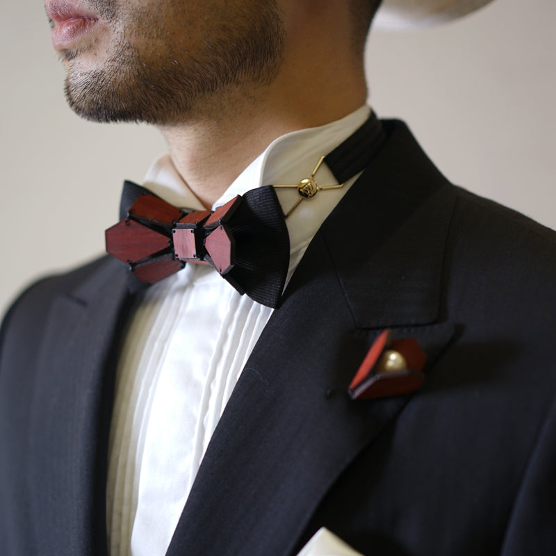 Geometry Series Wood Pre-tied Bowtie
