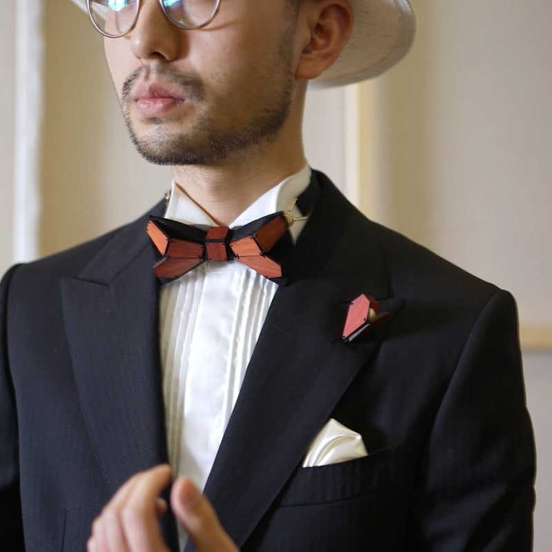 Geometry Series Wood Pre-tied Bowtie