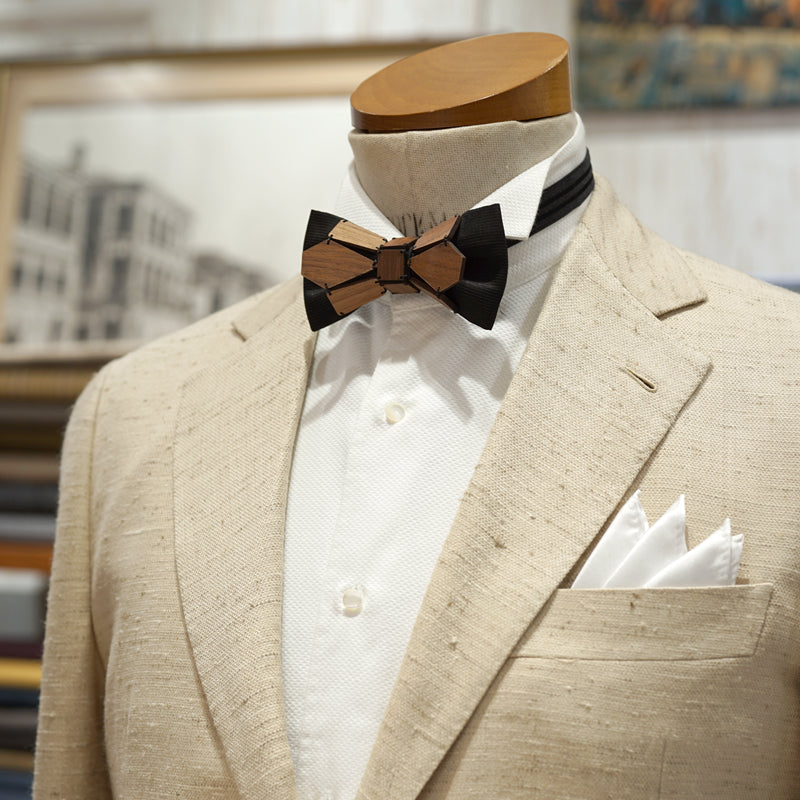 Geometry Series Wood Pre-tied Bowtie