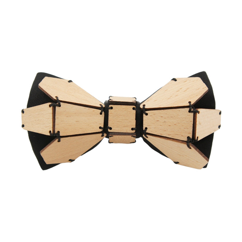 Geometry Series Wood Pre-tied Bowtie