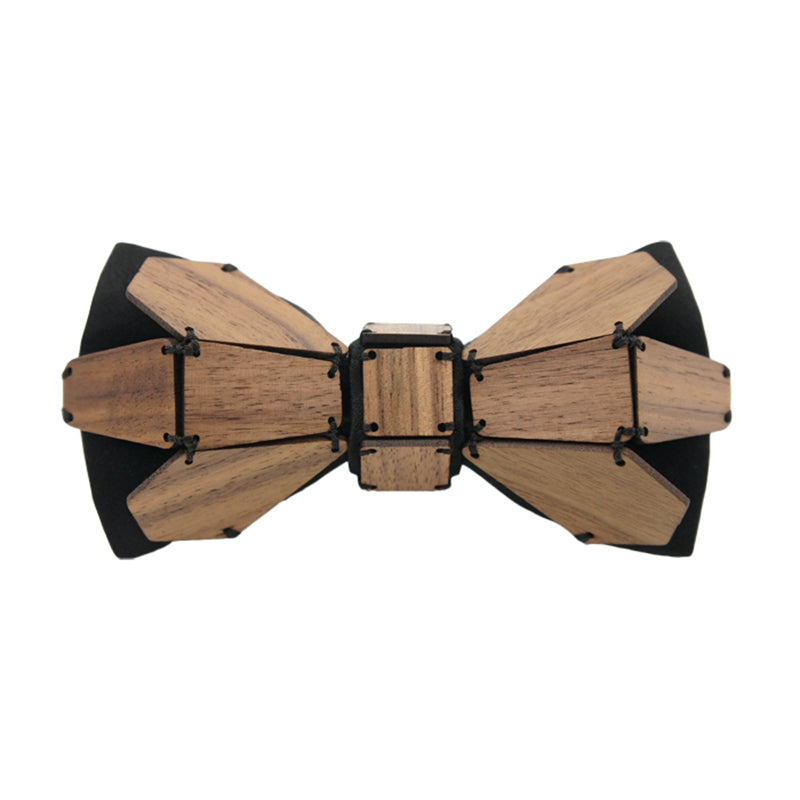 Geometry Series Wood Pre-tied Bowtie