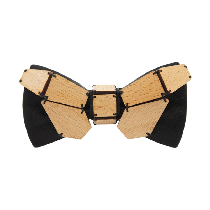 Geometry Series Wood Pre-tied Bowtie