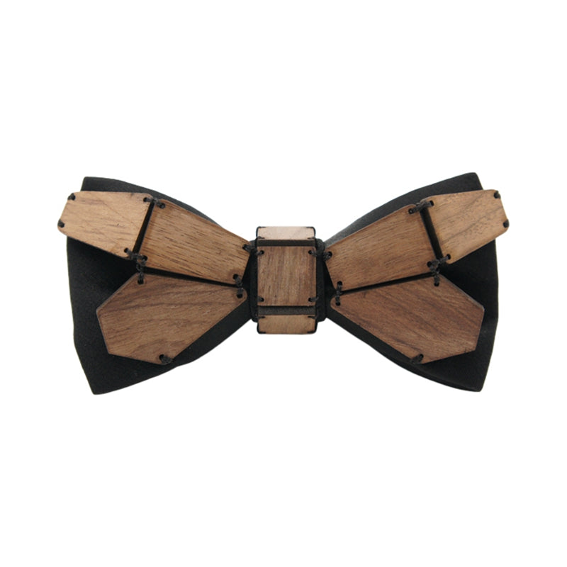 Geometry Series Wood Pre-tied Bowtie