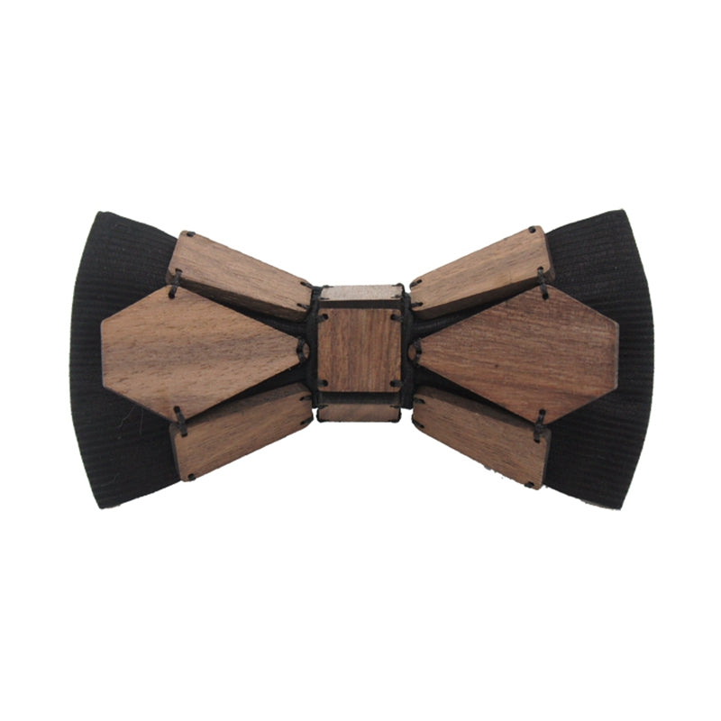 Geometry Series Wood Pre-tied Bowtie