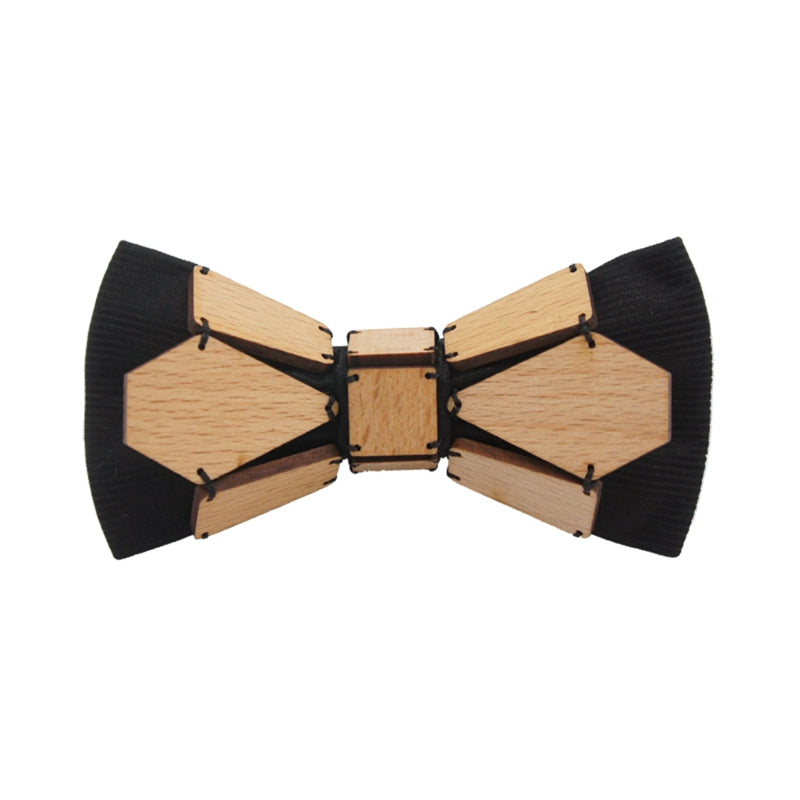 Geometry Series Wood Pre-tied Bowtie