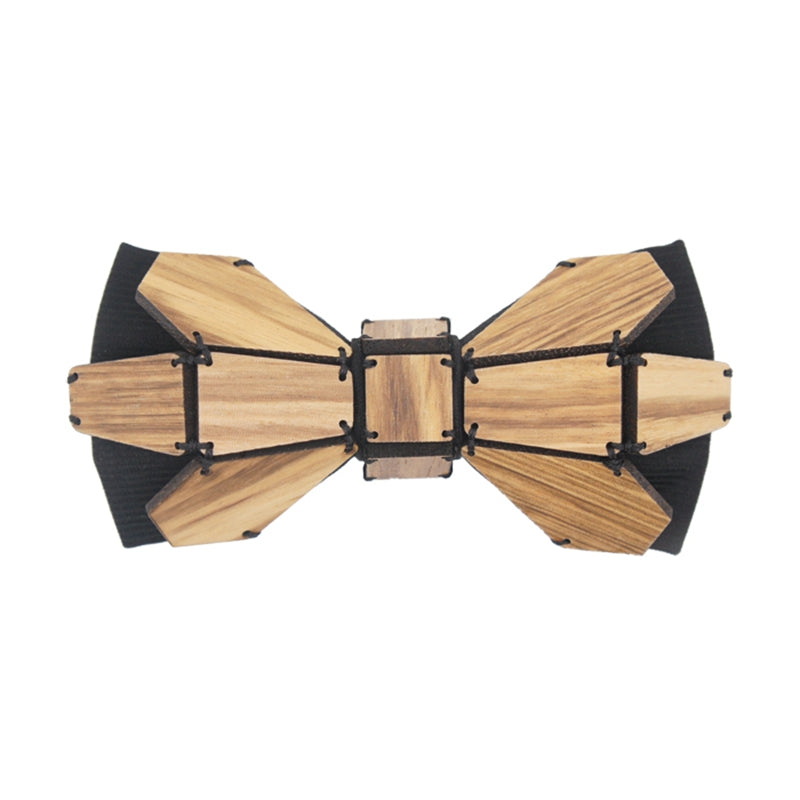 Geometry Series Wood Pre-tied Bowtie