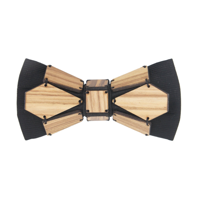 Geometry Series Wood Pre-tied Bowtie