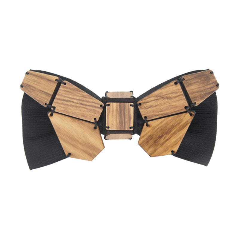 Geometry Series Wood Pre-tied Bowtie