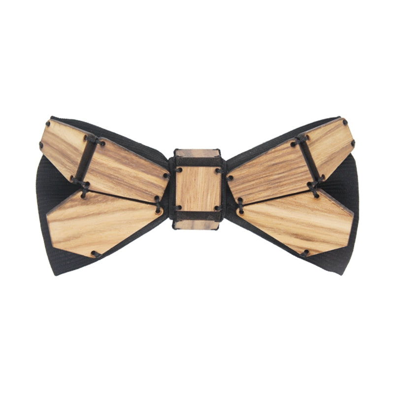 Geometry Series Wood Pre-tied Bowtie