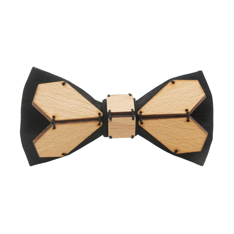 Geometry Series Wood Pre-tied Bowtie